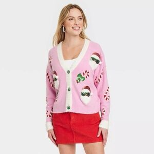 33 Degrees Target Santa Cardigan Sweater